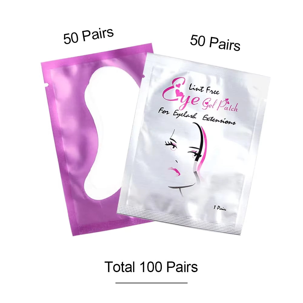 50/100Pairs Eyelashes for Eyelash Extensions Eye Pads Pillows Disposable Patch under Lash Tips Lint Free Sticker Wraps Makeup