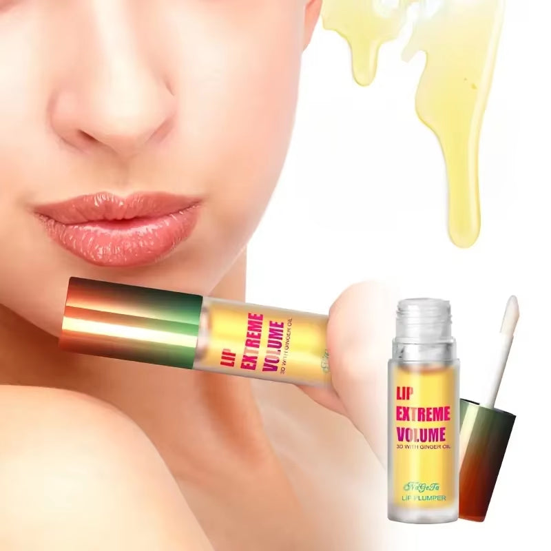 1/2Pcs Ginger and Mint Lip Plumper Oil Radiant,Plumping Lip Volumizing Serum for Smoother,Fuller Lips for Youthful and Sexy Look
