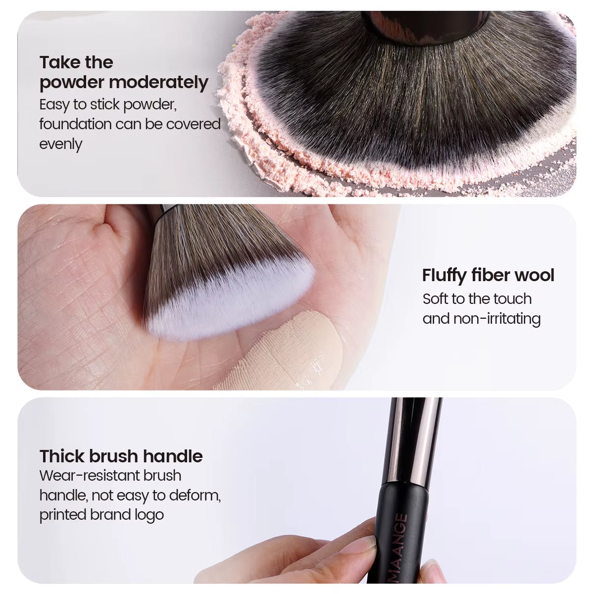 4Pcs High-End Makeup Brushes Set Dual-Head Foundation Brush Blush Contour Concealer Brush Nose Shadow Pro Brush for Gift