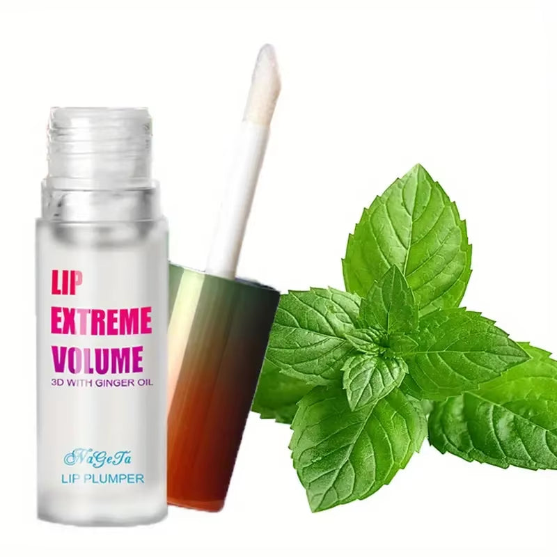 1/2Pcs Ginger and Mint Lip Plumper Oil Radiant,Plumping Lip Volumizing Serum for Smoother,Fuller Lips for Youthful and Sexy Look