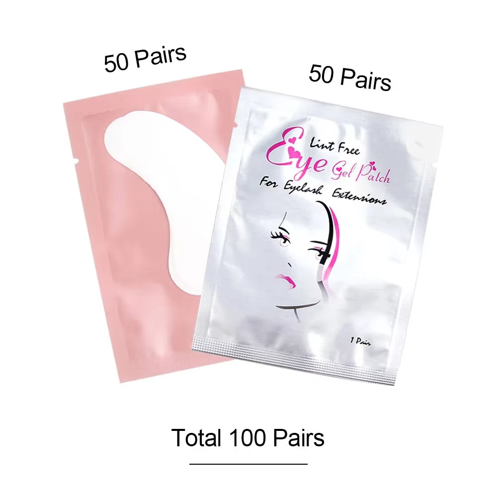 50/100Pairs Eyelashes for Eyelash Extensions Eye Pads Pillows Disposable Patch under Lash Tips Lint Free Sticker Wraps Makeup