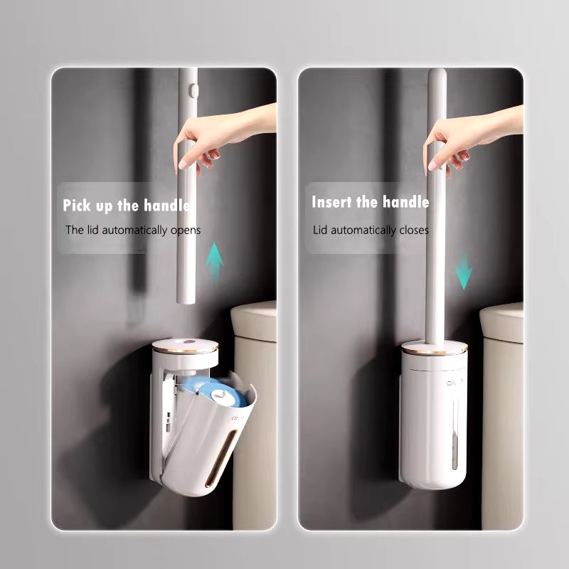 Disposable Toilet Brush Wallmounted Toilet Cleaner Replacement Head Cleaning Tool Toilet Brush WC Kit Bathroom Accessories