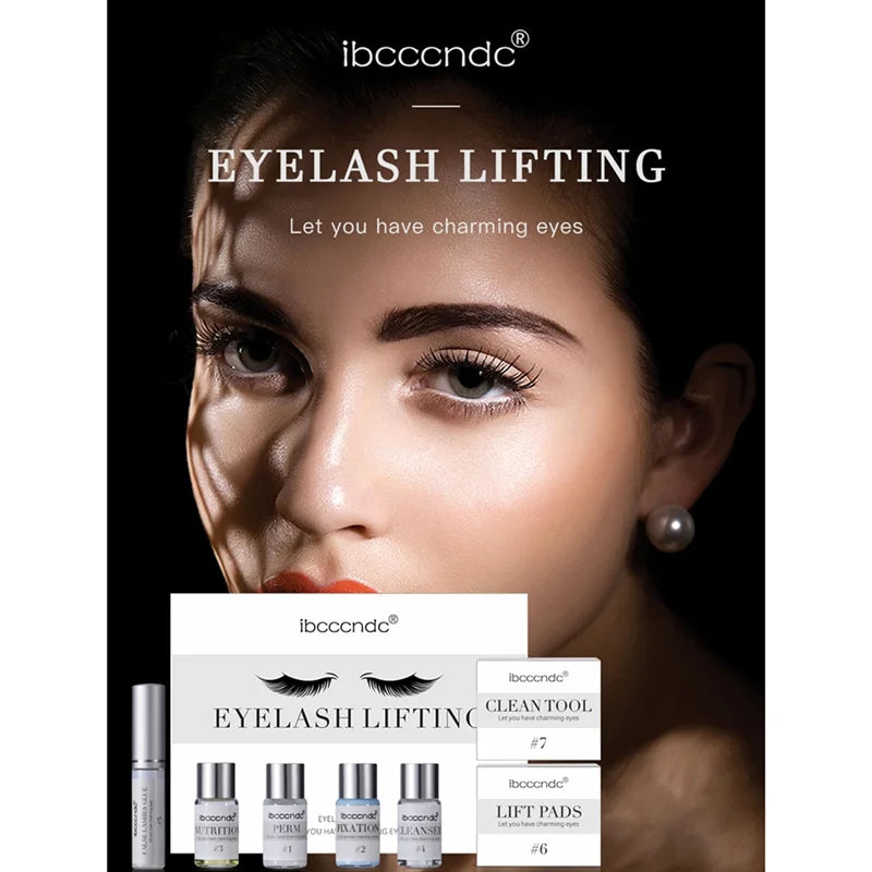 AA47 Ibcccndc Eyelashes Lift Set New Professional Full Eyelash Kit Eyelash Extensions Makeup Tool with Silicone Pad Sorting Rod