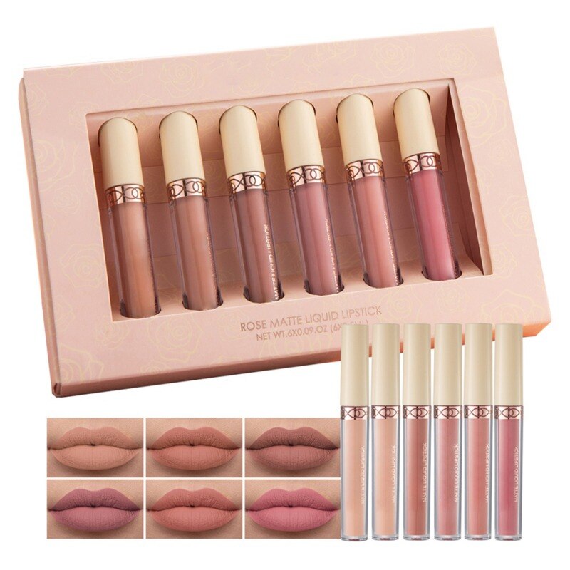 Velvet Matte Lip Gloss 6 Pcs Set