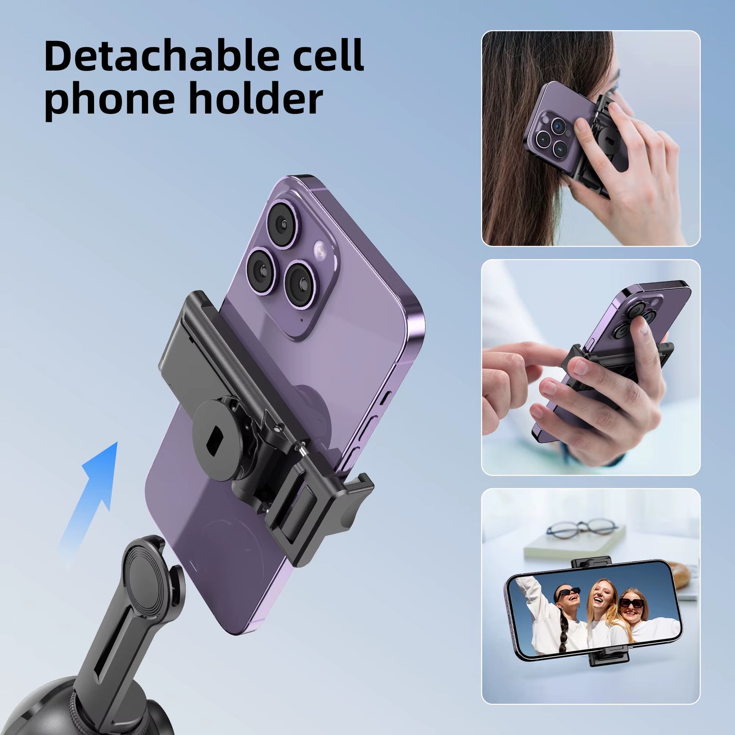 P03 Stabilizer 360°Auto Smart Face Tracking AI Gimbal Desktop Cell Phone Holder Tripod for Camera Smartphone Video Vlog Live