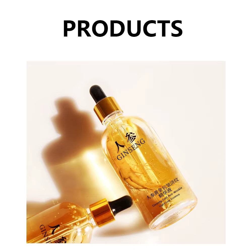 Ginseng Essence Polypeptide Essential Oil Gold Polypeptide Smoothes Wrinkles Essence Tighten Loose Skinreduce Fine Lines