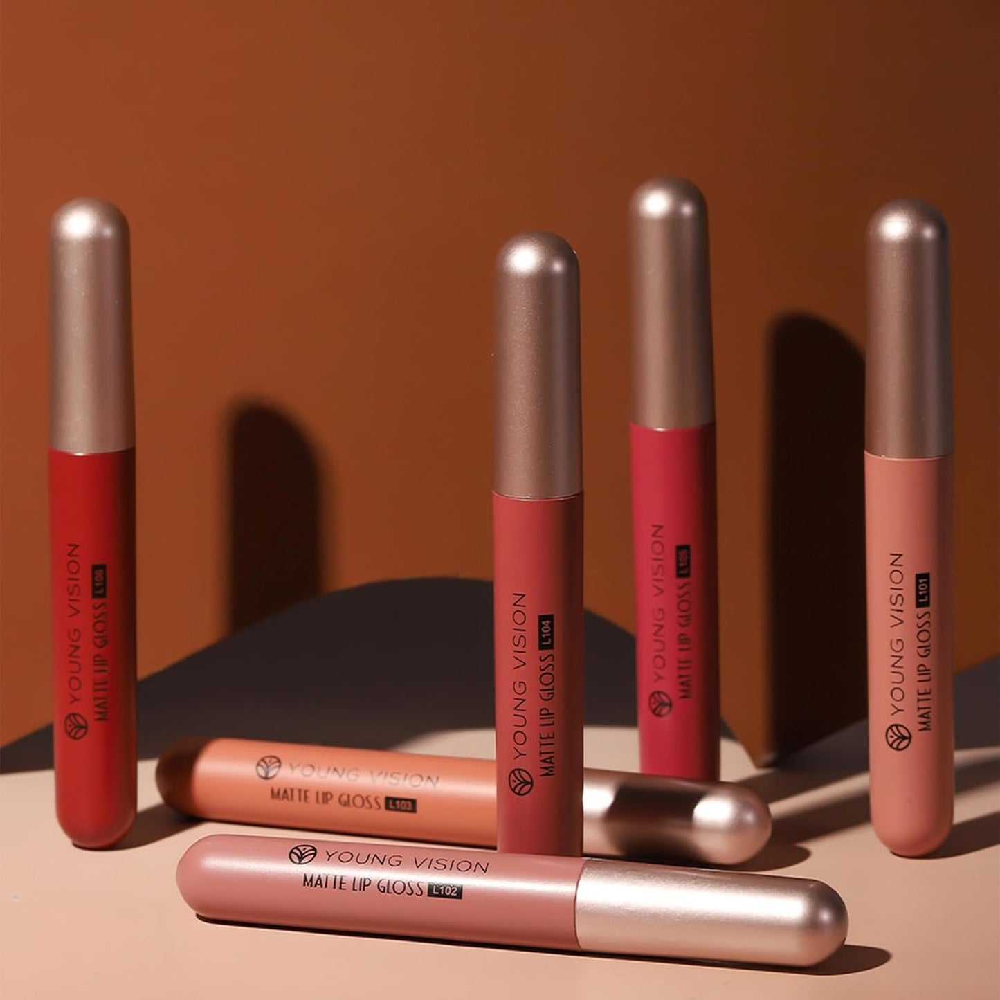 6 PCS Matte Liquid Lipstick Lipgloss Set - Matte Liquid Lipstick Lip Stain Long Lasting Lip Gloss Plumper Lip Makeup Non-Fade Lip Gloss for Women Girls