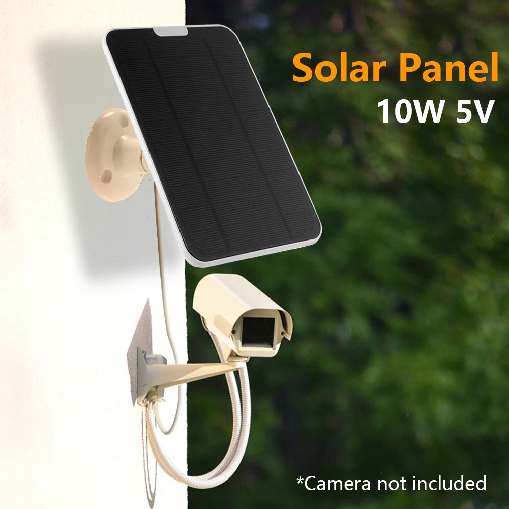 10W 5V Waterproof Solar Panels Micro USB Charger Solar Panels Kit with 3 Meters Cable PET with Mounting Bracket for Mobile Phone
