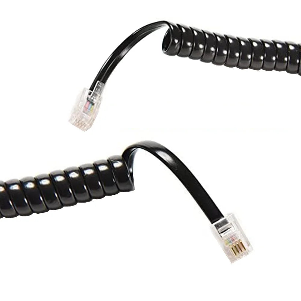 RJ9 4P4C Telephone Accessory Phone Cord Landline Uncoiled Coiled Landline Telephone Handset Cord Line RJ11 RJ22 Cable 2M/3M