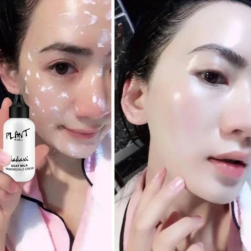 50Ml Goat Milk Liquid Foundation Cream Moisturize Oil-Control Matte Concealer Cosmetics Waterproof Cover Acne Base Cream Makeups