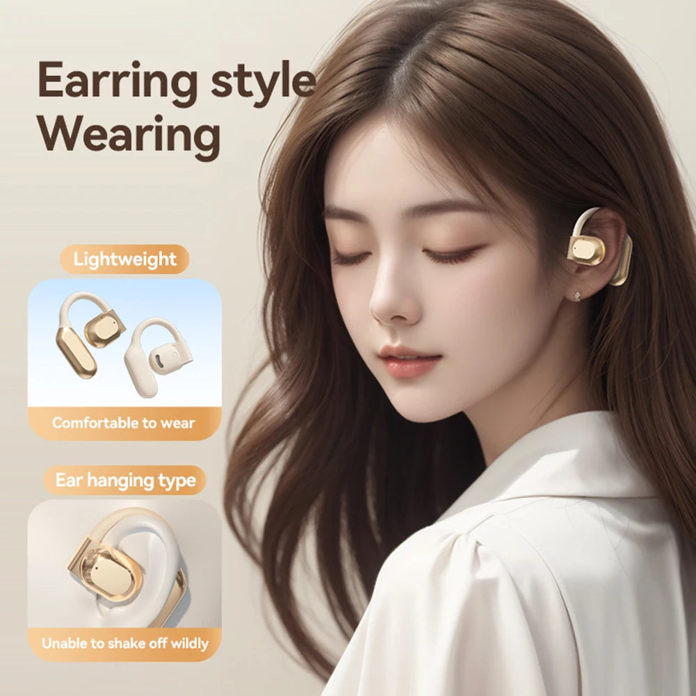 M62 Smart Translator Earbuds Bone Conduction Real Time Bluetooth-Compatible 5.4 Two-Way Voice Translator Translator Headset