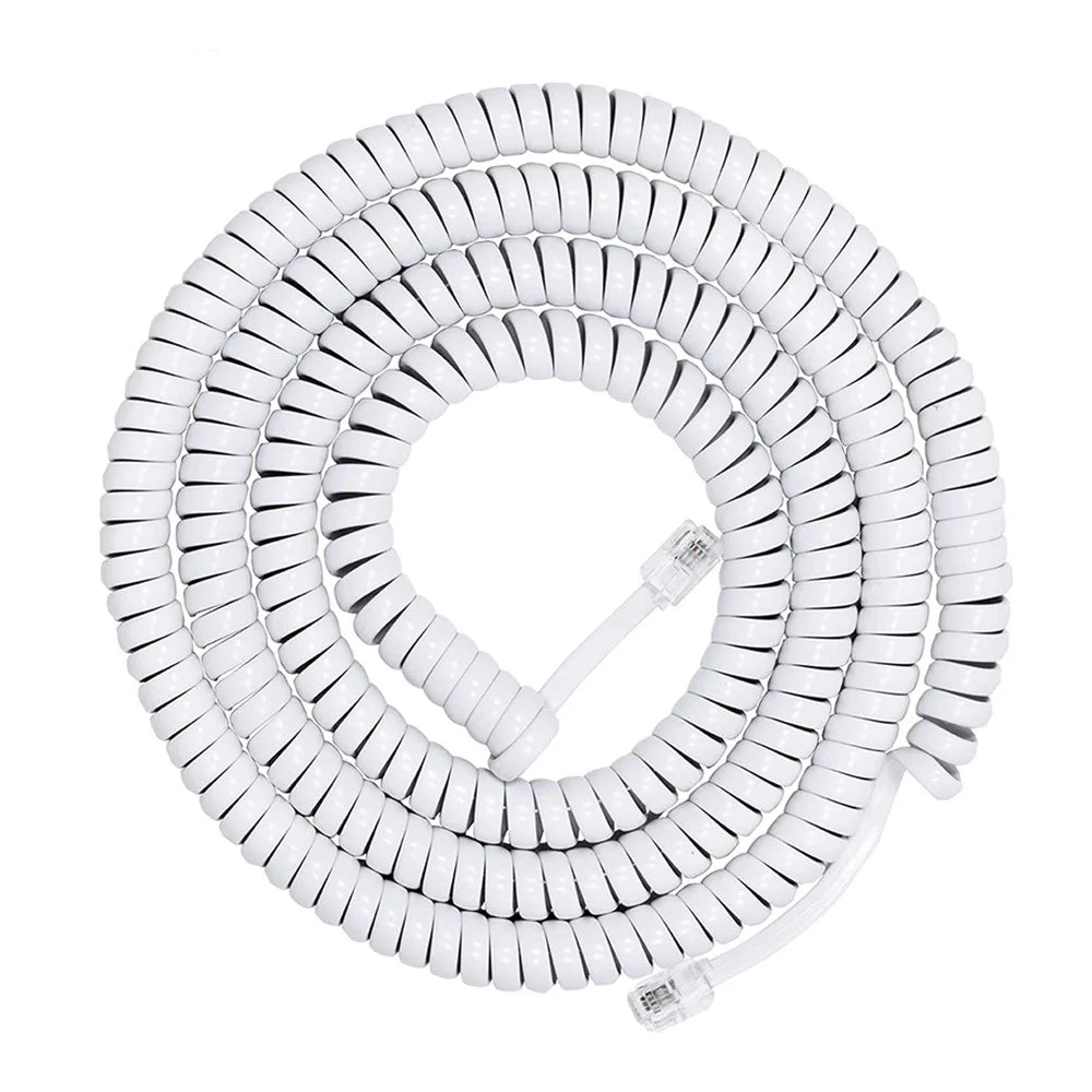 RJ9 4P4C Telephone Accessory Phone Cord Landline Uncoiled Coiled Landline Telephone Handset Cord Line RJ11 RJ22 Cable 2M/3M