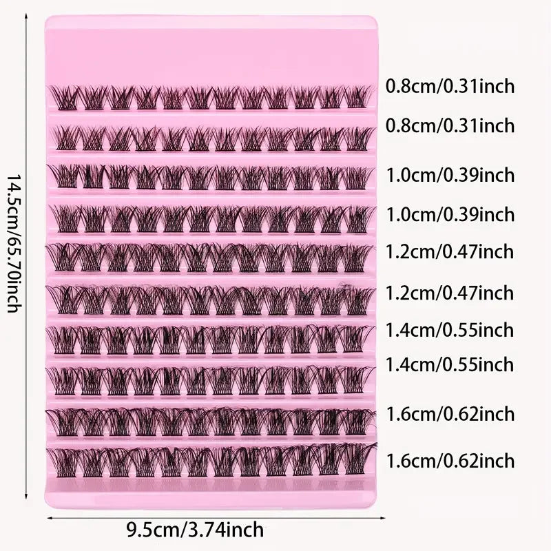 120Pcs Wispy Lash Clusters - Natural Look D Curl Individual Lashes, 8-16Mm Fluffy Extensions