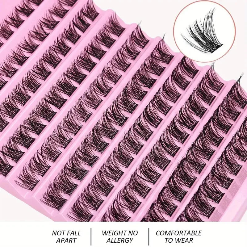 120Pcs Wispy Lash Clusters - Natural Look D Curl Individual Lashes, 8-16Mm Fluffy Extensions