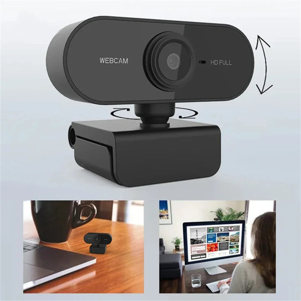 2K 1080P 720P 480P HD Webcam for Desktop Laptop Computer Mini USB Web Camera with Microphones Web Cam Cover for Youtube Skype