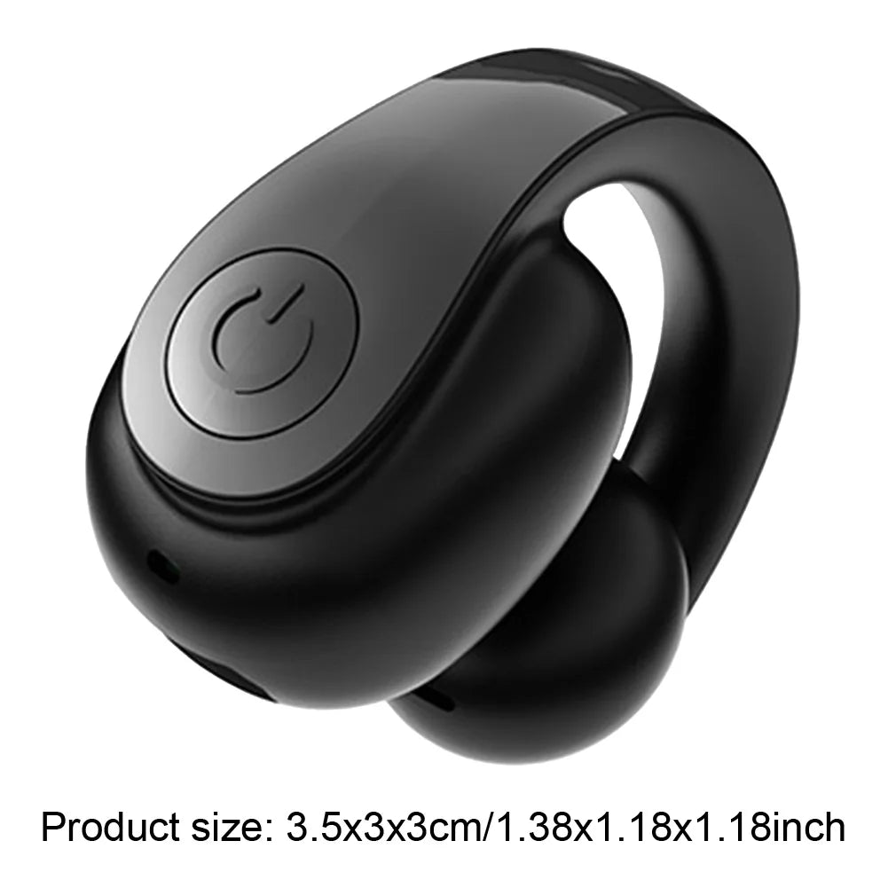 Wireless Ear Clip on Earphone Bluetooth 5.4 Noise Cancelling Hifi Stereo Headset for Running and Sports Activities