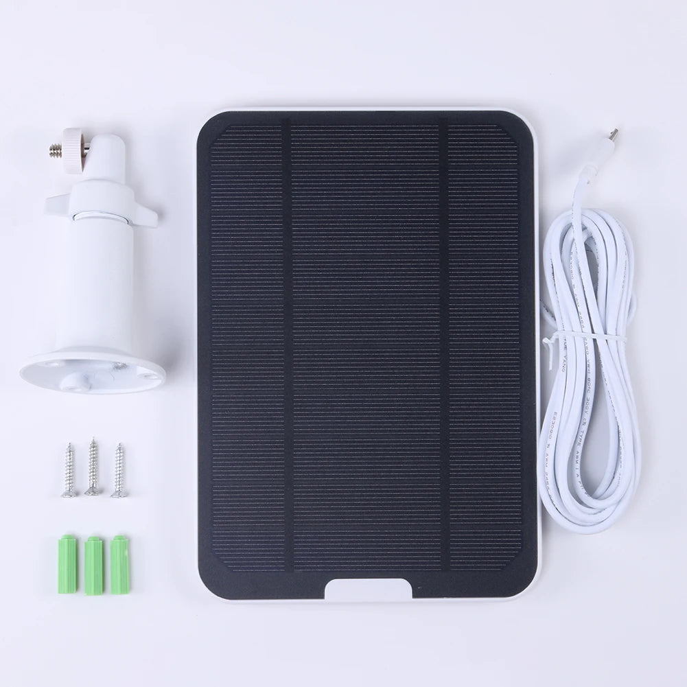 10W 5V Waterproof Solar Panels Micro USB Charger Solar Panels Kit with 3 Meters Cable PET with Mounting Bracket for Mobile Phone