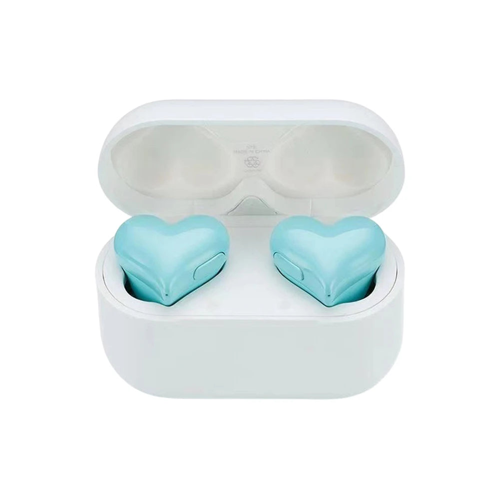 Fashion Wireless Earphones Hi-Fi Stereo Headphones Heartbuds Bluetooth-Compatible in Ear Noice Cancelling for Student Girl Women