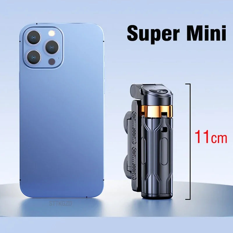 Super Mini Selfie Stick Portable Phone Holder Shooting Aid Versatile Integrated Design Bluetooth Remote for Live Broadcas