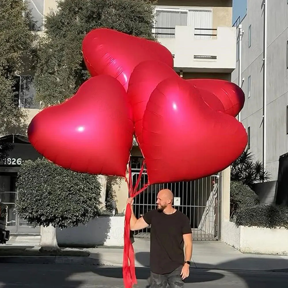 1/2Pcs Huge Heart Balloons 60Inch Large Red Heart Shaped Helium Balloons for Wedding Birthday Engagement Valentine'S Day Decor