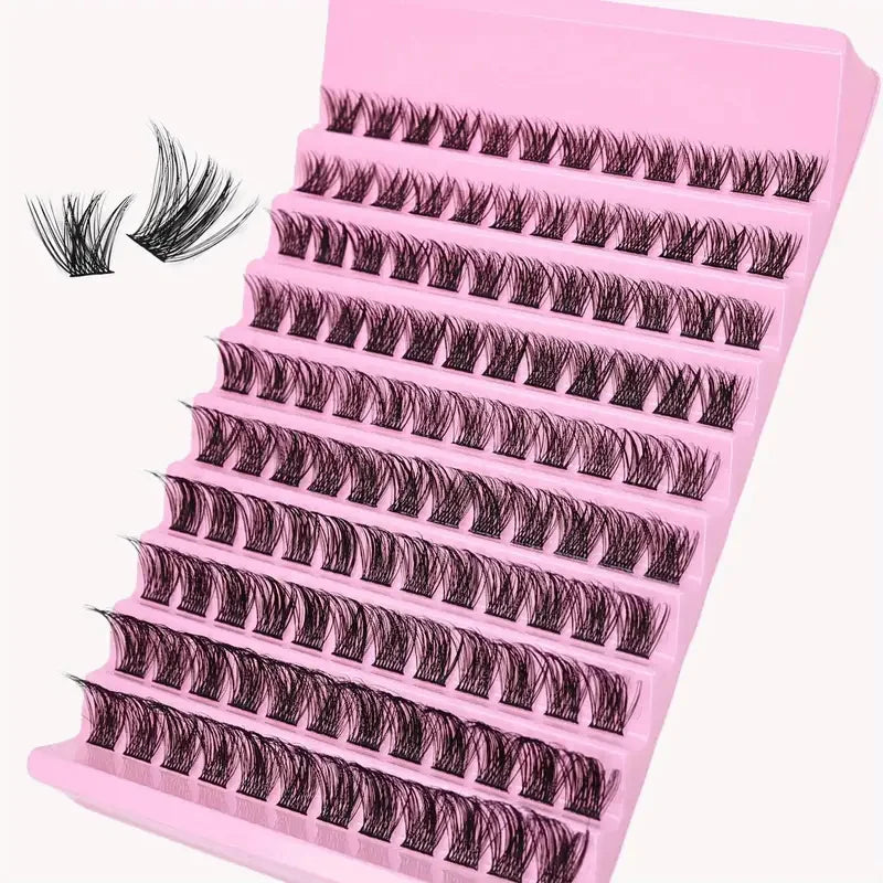 120Pcs Wispy Lash Clusters - Natural Look D Curl Individual Lashes, 8-16Mm Fluffy Extensions
