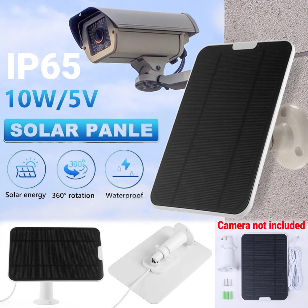 10W 5V Waterproof Solar Panels Micro USB Charger Solar Panels Kit with 3 Meters Cable PET with Mounting Bracket for Mobile Phone