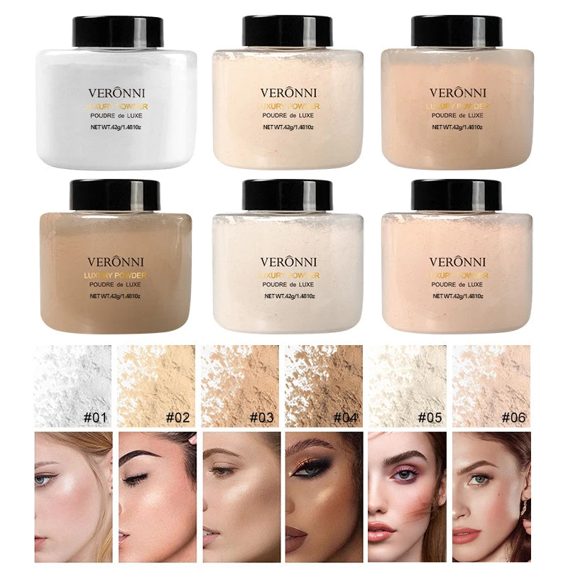 Banana Shaped Loose Powder Can Reduce Pores and Fine Lines, with a Long-Lasting Matte Effect and Natural Facial Makeup Powder