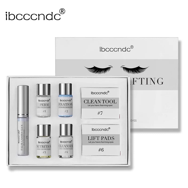 AA47 Ibcccndc Eyelashes Lift Set New Professional Full Eyelash Kit Eyelash Extensions Makeup Tool with Silicone Pad Sorting Rod