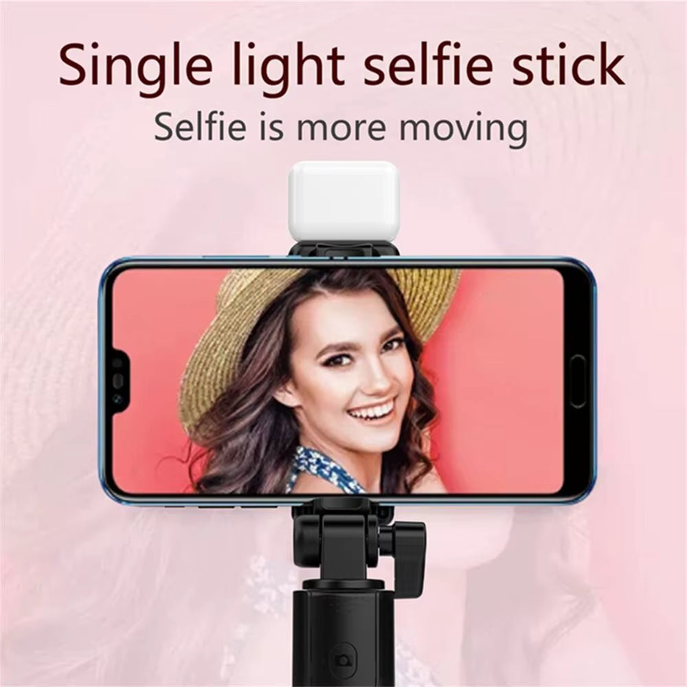 Portable Wireless Selfie Stick Tripod Stand with Light Bluetooth Remote Extendable Tripod for Mobile Phone Tiktok Live Streaming