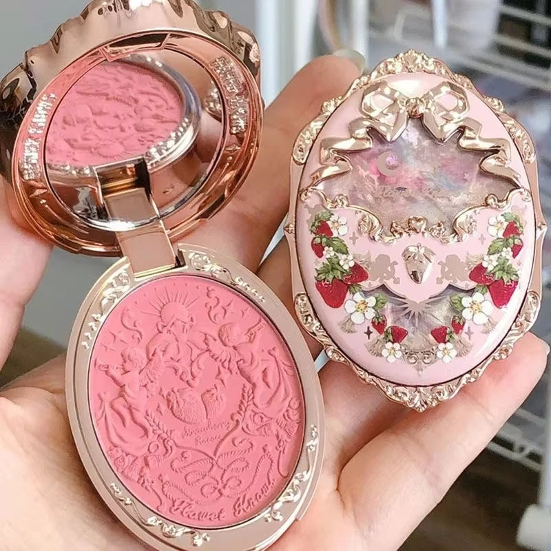 Strawberry Rococo Series Embossed Blush 5G Blush Powder Berry Mary Blusher Palette Makeup Profesional