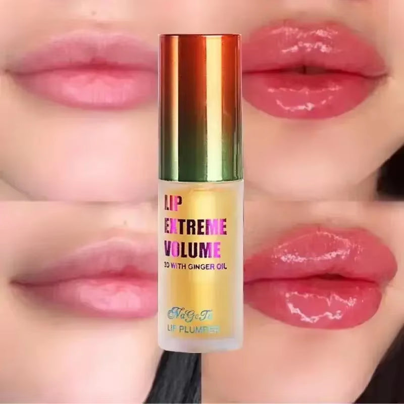 1/2Pcs Ginger and Mint Lip Plumper Oil Radiant,Plumping Lip Volumizing Serum for Smoother,Fuller Lips for Youthful and Sexy Look