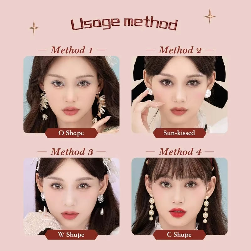 Strawberry Rococo Series Embossed Blush 5G Blush Powder Berry Mary Blusher Palette Makeup Profesional