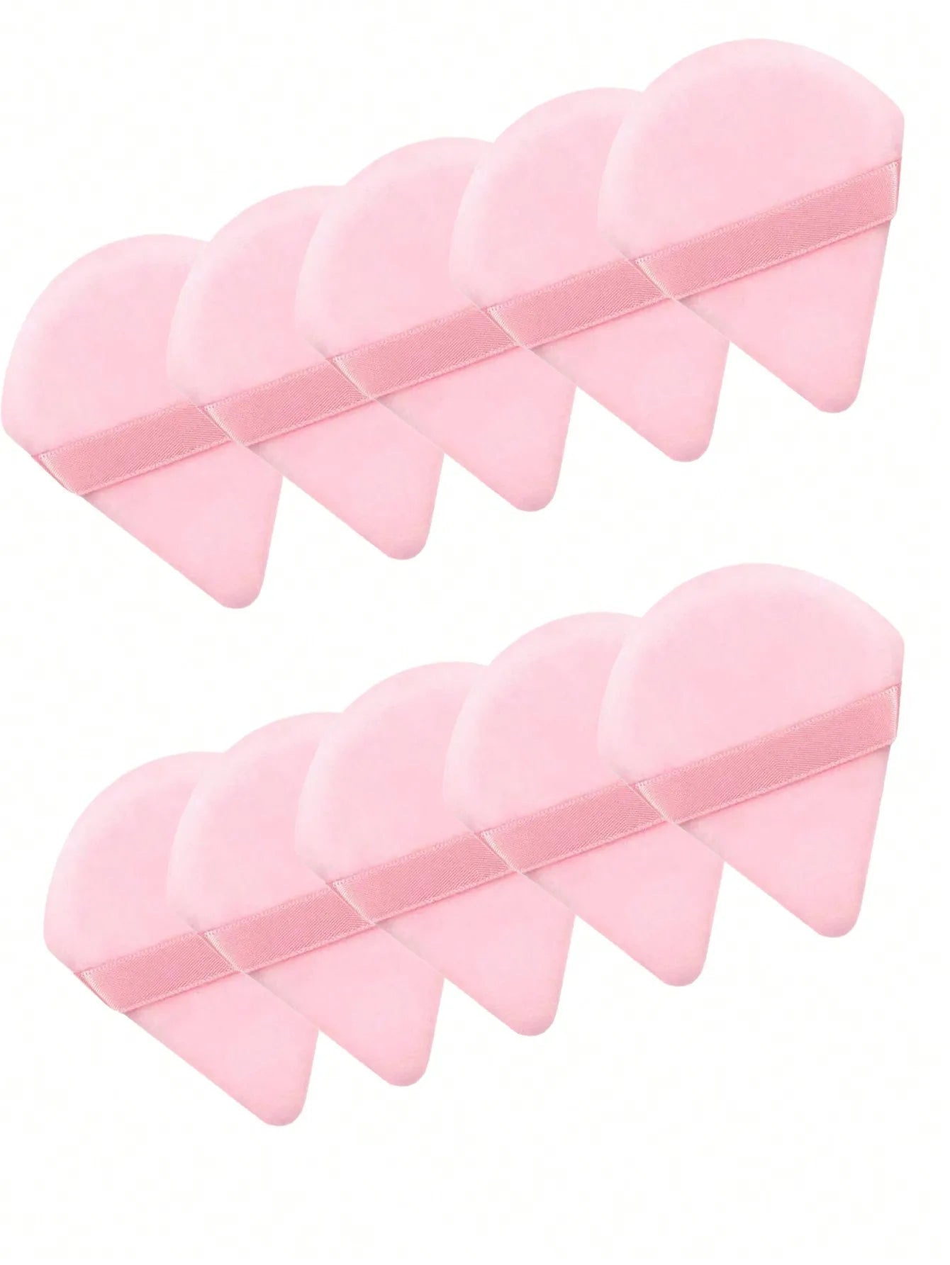 50Pcs/20Pcs/10Pcs/6Pcs Triangle Flocked Cosmetic Makeup Sponges, Soft & Fluffy, Suitable for Face & Body Powder Puffs