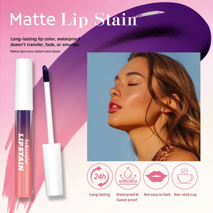 Blading Lip Gloss Peel and Stick Set Long-Lasting Waterproof Pink Lip Gloss Transfer Resistant Natural Lip Gloss for Women