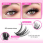 DIY Eyelash Extensions Kit 30D/40D/50D Bond and Seal Lash Glue 640 Rows Cluster Lashes Natural Long 9-16Mm Individual Eyelash