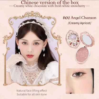 Strawberry Rococo Series Embossed Blush 5G Blush Powder Berry Mary Blusher Palette Makeup Profesional
