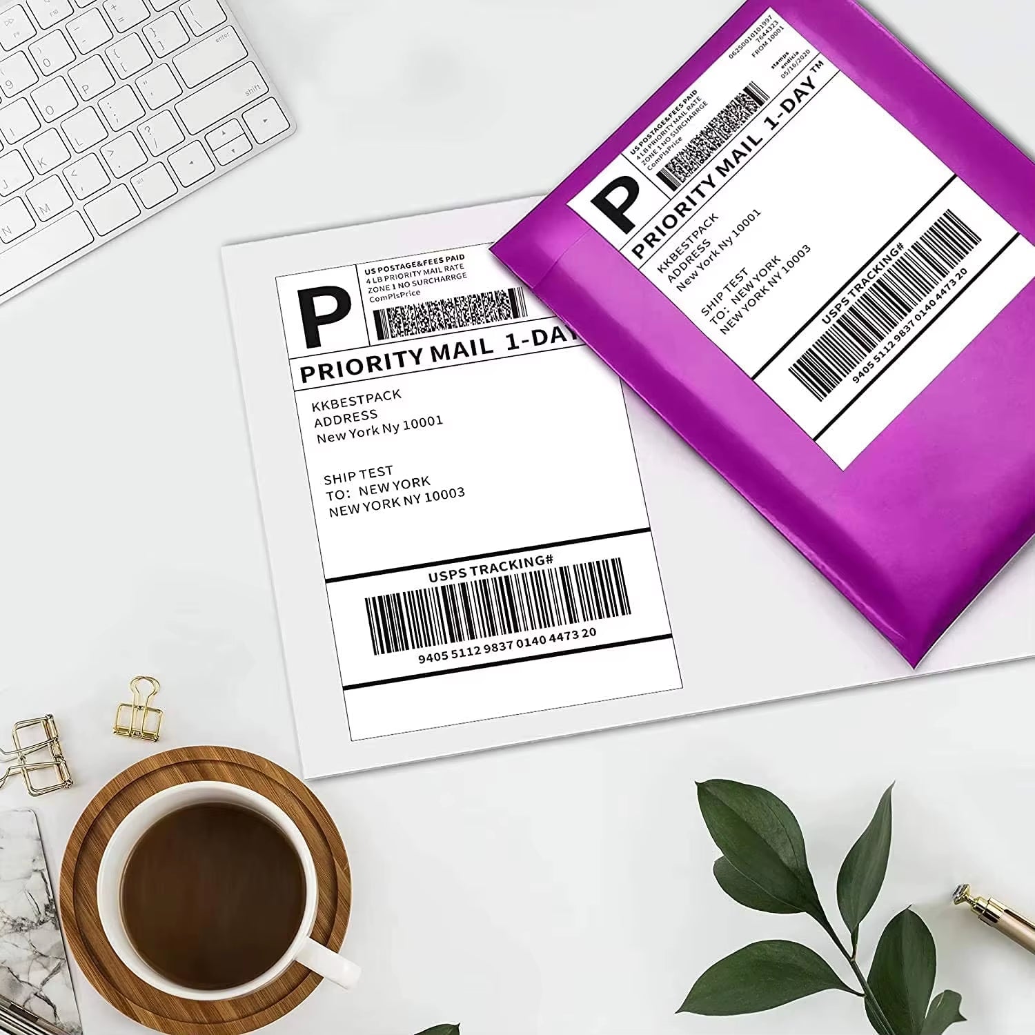 4X6 Inch 500Sheets Thermal Shipping Self-Adhesive Label Printer Shipping Labels Oil-Proof Labels All-Purpose Sticker Label Paper