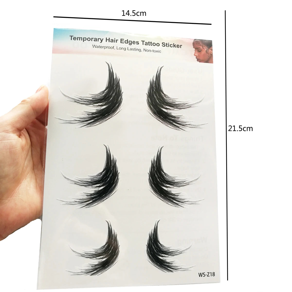 1PC Hair Tattoo Stickers Creating the Seriously Real Baby Hairs Temporary Hairline Sticker Curly Template Hair Edge Tattoo Stick