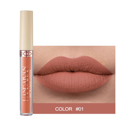Matte Velvet 12-Color Lip Gloss Liquid Lipstick - Long-Lasting, Waterproof Lip Tint