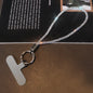 Short Wrist Style Rhinestone Women'S Full Diamond Pendant Clip Style Pendant Mobile Phone Strap Long Neck Strap anti Loss Sling