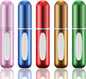 5 PCS 5Ml Perfume Atomiser Refillable Bottles, Portable Mini Spray Travel Bottle with Visual Window Perfume Travel Bottle for Purse Handbag Pocket Luggage - Holiday Essentials