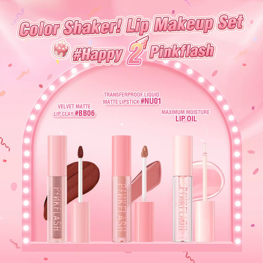 2 Anniversary Full Makeup Sets Waterproof Liquid Lipstick Face Concealer Eyeshadow Palette Mascara Eyebrow Cosmetics