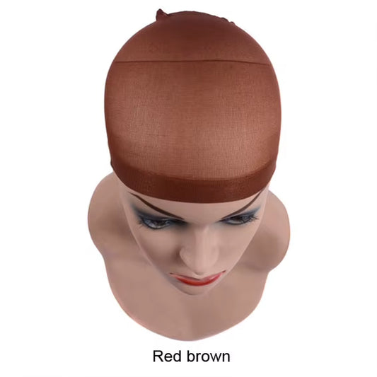 2 Pcs/ Pack Wig Caps Hair Nets Weave Hairnets Wig Nets Stretch Mesh Caps Stocking Caps for Making Wigs Free Size