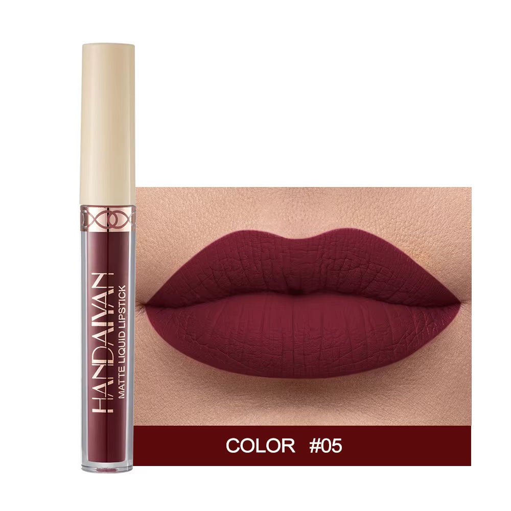 Matte Velvet 12-Color Lip Gloss Liquid Lipstick - Long-Lasting, Waterproof Lip Tint