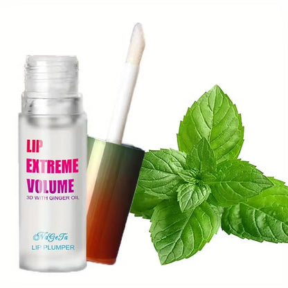 1/2Pcs Ginger and Mint Lip Plumper Oil Radiant,Plumping Lip Volumizing Serum for Smoother,Fuller Lips for Youthful and Sexy Look