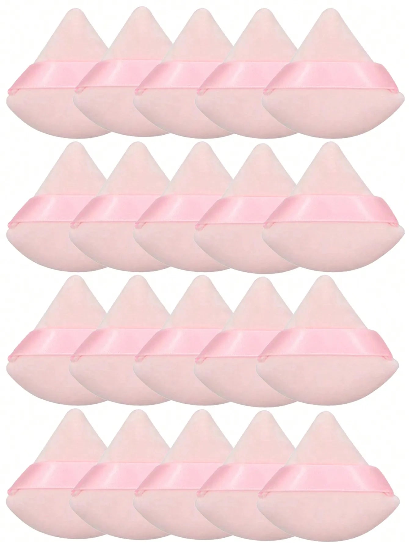 50Pcs/20Pcs/10Pcs/6Pcs Triangle Flocked Cosmetic Makeup Sponges, Soft & Fluffy, Suitable for Face & Body Powder Puffs