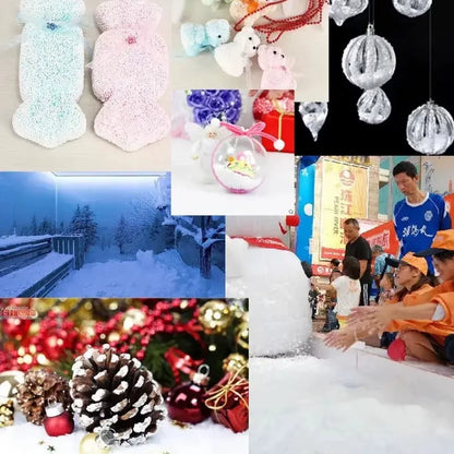 100G/50G Christmas Artificial Snowflake Powder Decoration Christmas Party Home Decor Fluffy Fake Snow Venue Supplies