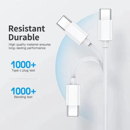 20/50/100Pcs 1M Type C to Type C Usb-C Cable 2A Quick Charging PD Cables for Galaxy S20 S21 Note 10 Xiaomi Huawei IP12~14 Series