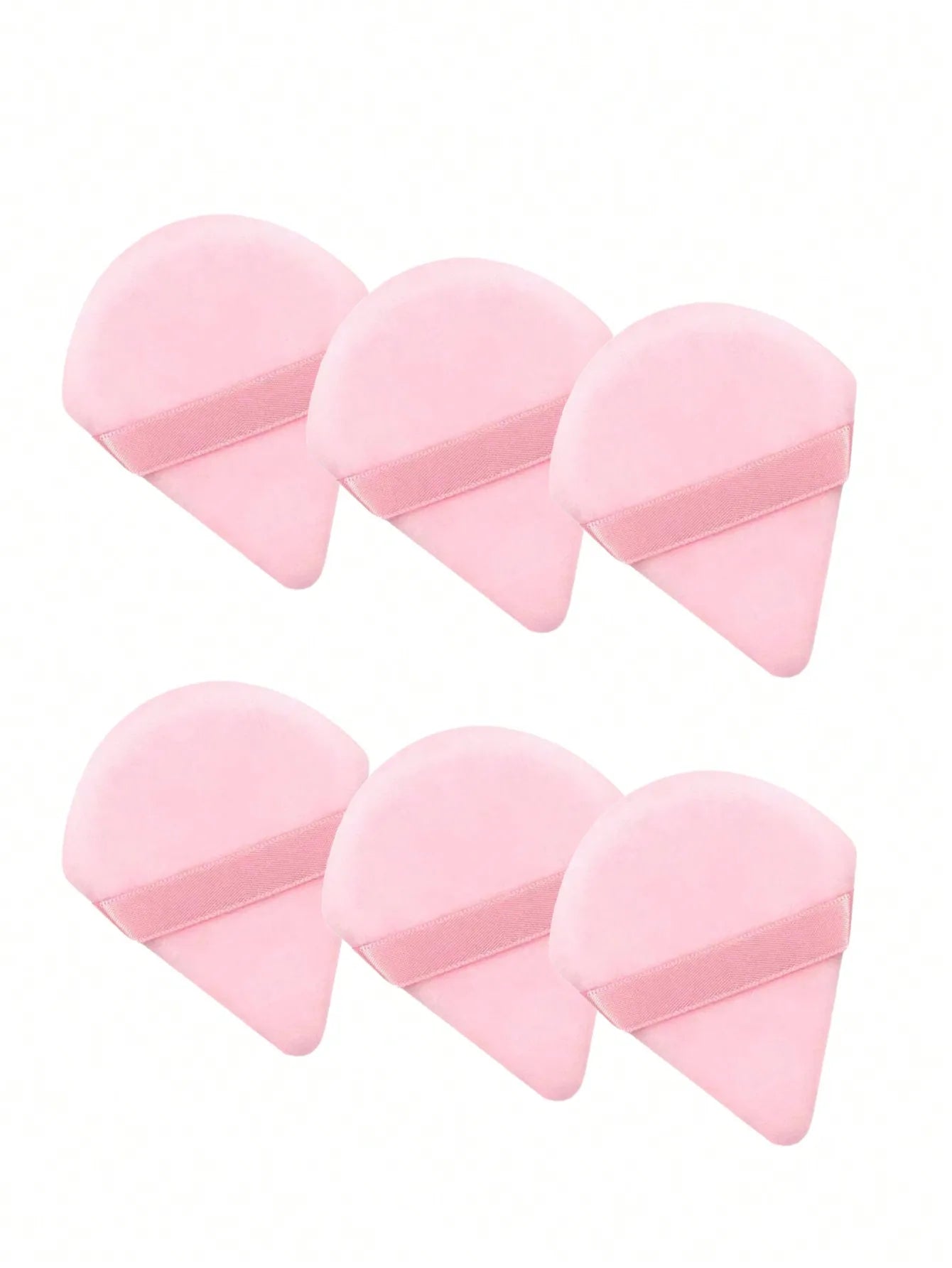 50Pcs/20Pcs/10Pcs/6Pcs Triangle Flocked Cosmetic Makeup Sponges, Soft & Fluffy, Suitable for Face & Body Powder Puffs