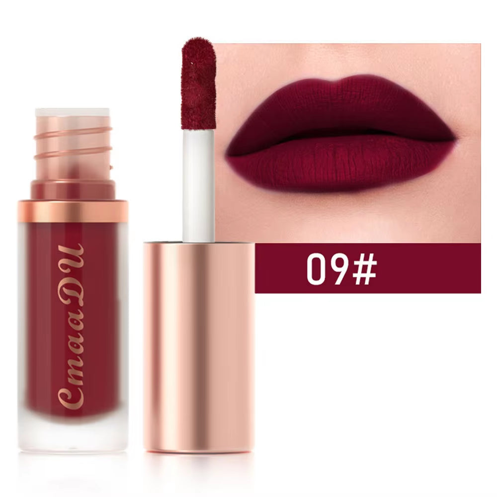 1Pcs Waterproof Matte Velvet Lip Glaze Moisturizing Long Lasting Non-Stick Cup Not Easy to Fade Lip Gloss Lipstick Makeup